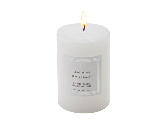 2" X 3" SCENTED PILLAR CANDLE (LAUNDRY DAY) (12/DISP)
